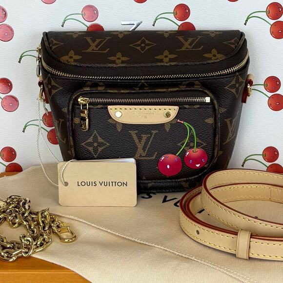 NEW Louis Vuitton x Takashi Murakami 2025 Cherry Monogram Mini Bumbag M13449 - Picture 1 of 13